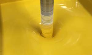 viscous glue in tank or mixer